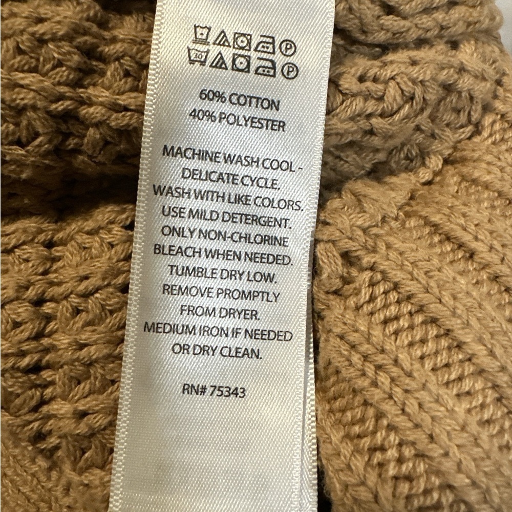 Rachel Zoe Tan V-Neck Knit Sweater with Hood - Picture 7 of 8